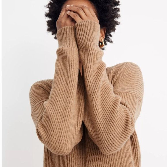 Madewell Camel Wool Blend Sweater Dress - Picture 10 of 10